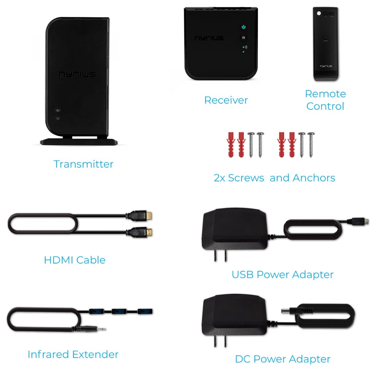 TRANSMISOR INALAMBRICO HDMI 30 METROS. 3D FULL HD NYRIUS. - Complus